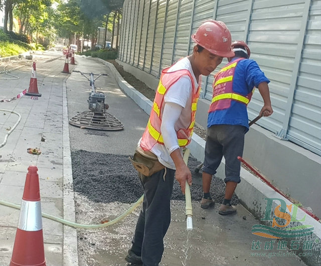 深圳月亮湾透水混凝土项工程