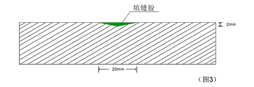 硅PU球场基础中裂缝处理方法